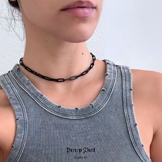 Product Details + Care - Black Rhodium Plated - 1 Necklace - Wipe Clean 14” Length Photos Pretty Bird Usa Llc 2023 Ig @Prettybird_usa Www.Prettybirdjewelry.Com Black Chain Link Jewelry For Everyday, Everyday Black Chain Link Jewelry, Trendy Black Chain Link Jewelry, Black Minimalist Necklace With Silver Chain, Minimalist Black Chain Necklace With Silver Chain, Minimalist Black Chain Necklace With Silver Details, Minimalist Black Necklace With Silver Chain, Black Clavicle Chain Link Necklace, Black Link Chain Necklace