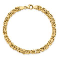 Leslie's 14k Yellow Gold Polished Finish Fancy Link Bracelet Gold Link Bracelet, Link Design, Gold Link, Bracelet Chain, Gold Polish, Polish Jewelry, Selling Jewelry, Gold Material, Chain Lengths