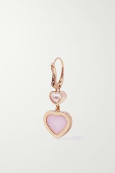 Elegant Pink Heart Earrings, Luxury Pierced Earrings For Valentine's Day, Luxury Valentine's Day Earrings For Pierced Ears, Luxury Rose Gold Heart Earrings, Luxury Rose Gold Double Heart Jewelry, Luxury Heart-shaped Drop Earrings For Valentine's Day, Luxury Earrings With Heart Charm, Designer Heart-shaped Formal Earrings, Designer Heart Shaped Earrings For Formal Occasions