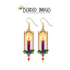 the beaded candle earrings pattern is shown