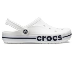 Bayaband Clog - Crocs Sporty White Clogs For Sports, White Sporty Clogs For Sports, White Breathable Sports Clogs, Sporty White Fade-resistant Clogs, White Synthetic Clogs, Sporty White Synthetic Clogs, White Synthetic Functional Clogs, Sports White Clogs With Cushioned Footbed, White Sports Clogs With Cushioned Footbed