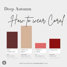 the color chart for deep autumn and how to wear coral