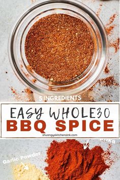 the ingredients for easy whole bbq spice