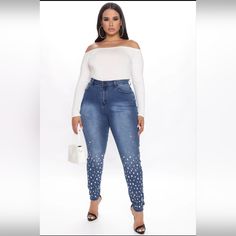 Back To School Special!!! Limited Time Only!! Super Cute! Rare! Well Made Fashion Nova Rhinestone Jeans!! Plus Size 14 Nwt Get Ready To Turn Heads This Holiday Season In These Gorgeous Rhinestone Jeans!! Trendy Mid-rise Rhinestone Jeans, Spring Denim Blue Jeans With Rhinestones, Spring Rhinestone Denim Blue Jeans, Casual Denim Rhinestone Jeans, Casual Denim Blue Jeans With Rhinestones, Trendy High Waist Jeans With Rhinestones, Spring High Rise Rhinestone Jeans, Spring High Rise Jeans With Rhinestones, Casual High Rise Jeans With Rhinestones