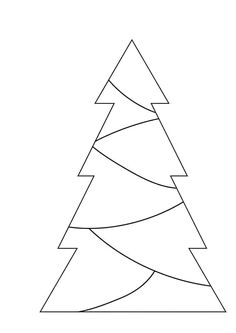 a simple christmas tree is shown in the shape of a rectangled triangle on a white background