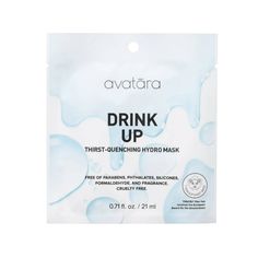 Avatara Drink Up Face Mask - 0.71 fl oz Aloe On Face, Skin Drinks, Mask For Dry Skin, Blue Face Mask, Skin Care Face Mask, Face Sheet Mask, Sheet Masks, Herbal Healing, Glass Of Water