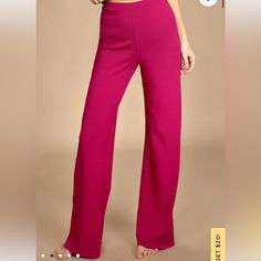 Great Lounging Pants. So Comfy And Great Quality Material! Never Worn Out Only Tried On. True To Size! Chic Pink Wide Leg Loungewear Pants, Non-stretch Full Length Pink Wide Leg Pants, Casual Pink Pants For Night Out, Pink High Waist Wide Leg Pants For Loungewear, Pink Stretch Wide Leg Pants For Night Out, Pink Wide Leg Pants For Night Out, Pink High-waisted Wide Leg Pants For Night Out, Wide Leg Lounge Pants, Pants Color