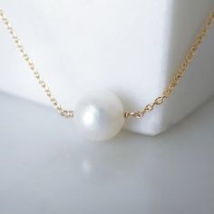 Round Pearl Necklace - JewelLUXE Classic White Chain Necklace With Pearl Charm, Classic White Pearl Drop Chain Necklace, Classic Pearl Clavicle Chain Necklace, Pearl Chain Necklace With Round Pearl Charm, Pearl Chain Necklace With Pearl Charm, White Pearl Necklace With Adjustable Chain, White Pearl Charm Chain Necklace For Formal Events, White Chain Necklace With Pearl Charm For Formal Occasions, Delicate White Pearl Drop Chain Necklace