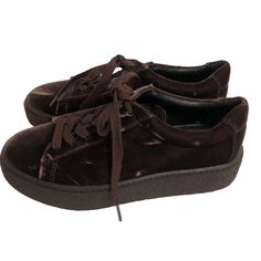 Brand New Without Box. Fast Shipping Brown Platform Lace-up Sneakers, Brown Lace-up Platform Sneakers, Suede Platform Sneakers With Laces And Round Toe, Suede Platform Sneakers With Laces, Brown Platform Sneakers With Laces And Round Toe, Brown Platform Sneakers With Textured Sole And Round Toe, Fall Leather Low-top Platform Sneakers, Leather Low-top Platform Sneakers For Fall, Brown Leather Platform Sneakers