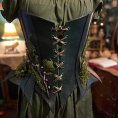 Dryad Cosplay, Flower Zombie, Korok Cosplay, Leaf Corset, Druid Cosplay, Dryad Costume, Druid Witch, Ren Faire Dress