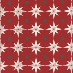 a red background with green and white stars