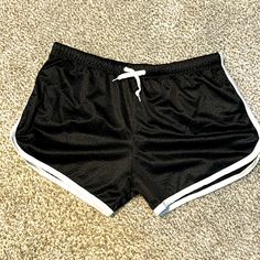 Purchased As A Gag Gift. Washed But Never Worn. Shorts Are Made Of A Single Layer Of Gym Short Mesh With No Liner. The Waist Has An Adjustable Tie And Elastic Waist Band. Casual Black Athletic Shorts For Vacation, Black Summer Athletic Shorts, Jordan Shorts, North Face Shorts, Mesh Short, Champion Shorts, French Terry Shorts, Hot Shorts, Terry Shorts