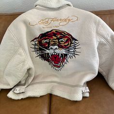 Ed Hardy Y2k Boxy Big Logo Tiger Sherpa Jacket Streetwear Varsity Jacket, Ed Hardy Y2k, Logo Tiger, Aesthetic Outfits Men, Concept Clothing, Sherpa Jacket, Men Fashion Casual Outfits, Outfits Men, Styling Ideas