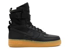 SF Air Force 1 'Gum' - Nike - 859202 009 - black/black-gum light brown | Flight Club Nike Sf, Nike Air Force 1 High, Urban Fashion Trends, Air Force 1 High, Hipster Mens Fashion, Nike Shoes Air Max, Air Force One, Mens Running, Black Gums