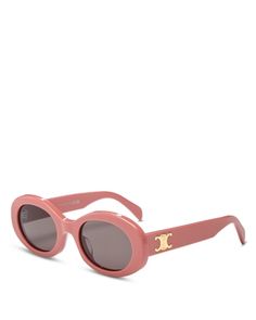 Celine Oval Sunglasses, 52mm Celine Sunglasses, Oval Sunglasses, Pink Gray, Pink Grey, Sunnies, Jewelry Accessories, Pick Up, In Store, Buy Online