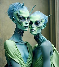 Alien Glam, Creature Makeup, Face Off Syfy, Stage Costume Design, Drag Make-up, Creepy Pictures, Art Costume, Alien Design, Fantasy Films