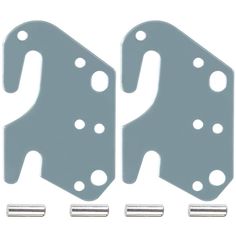 PRICES MAY VARY. Bed Rail Hook Plates are intended as a replacement for hook plates which have been damaged or for new bed construction where hook plate installation is desired. 7 hole design to fit all wood bed rail configurations, 2" hook separation. The bed hook plate claws are made with 13 Gauge steel and hook plates are zinc plated to resist rust and corrosion over time. Please measure the distance from the two pins in your headboard/footboard to confirm that they are 2" apart on center to Bed Construction, Beds Frame, Rail Bracket, Bed Parts, Bed Rail, New Bed, Wooden Headboard, Bed Rails, Wooden Bed Frames