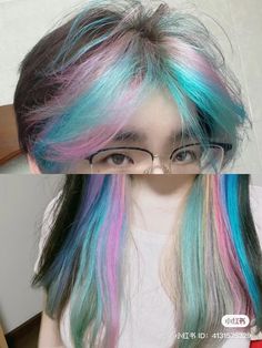 Hair Color Ideas Multicolor, Creative Hair Dye Ideas, Hair Dye Inspo Short Hair, Blonde And Colored Hair, Short Pastel Hair, Hair Dye Designs, Two Color Hair Dye Ideas