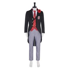 Black Butler Edgar Redmond, Jacket Accessories, Tie Vest, Shirt Tie, Season 4, Public School, Black Outfit, Cosplay Costume, Cosplay Costumes