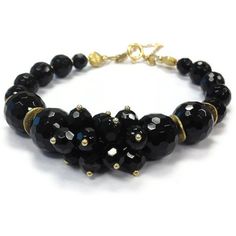 Black Onyx Bracelet Black Onyx Jewelry Yellow by jewelrybycarmal, $125.00 Black Onyx Jewelry, Black Onyx Bracelet, Jewelry Bracelets Gold, Black Bracelet, Fancy Beads, Onyx Jewelry, Jewellery Gold, Onyx Bracelet, Safety Chain