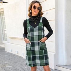 Embrace a touch of vintage charm with our Plaid V-Neck Mini Pinafore Dress from Cupshe. This dress features a classic plaid pattern and a flattering V-neckline, making it a timeless addition to your wardrobe. Step into this pinafore dress and add a dash of retro-inspired style to your everyday look, perfect for those who appreciate a blend of nostalgia and fashion-forward flair. Product code: CAA05A3J059JK/CAA05A3J059EA,CAA05A3J059RA