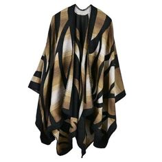 Return Policy Fast Delivery Trusted seller Women's Warm Shawl Wrap Cape Winter Cardigan Sweaters Open Front Poncho Product Description Fits All Sizes: Flat spreading dimensions 51.2 inch to 59.1 inch, the shawl wraps for women is loose and fit, which makes you look tall and slim; this stylish and elegant women's shawls is suitable for women of all sizes Double Sided Reversible: The both sides color of the ponchos for women are different, you can choose to display the dark side or the light color side, or you can play with your folding methods or twist to display both complimentary color patterns Washable Shawl: The shawl sweater for women can be hand washed or machine washed, it is recommended to wash it by hand, use cold water, hang dry, do not bleach Perfect Accessories: This poncho swea Women Cape Sweater, Cheap Batwing Sleeve Poncho For Fall, Poncho For Plus Size Women, Michael Kors Poncho, Poncho With Leather Leggings, Fashion Design Inspiration, Womens Poncho, Coffee Sweater, Poncho Shawl