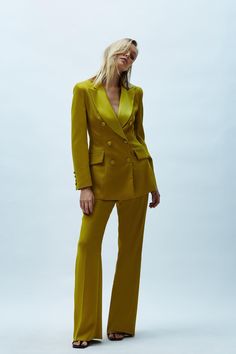 Trouser Suit Bridesmaid, Chartreuse Outfit, Trendy Wedding Guest Outfit, Modern Mother Of The Bride, Mother Of The Bride Trouser Suits, Bath Wedding, Sequin Suit, Peg Trousers