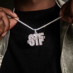 Introducing the GLD x Lil Durk exclusive collaboration- the ‘Only the Family’ Collection. This exclusive pendant is thoughtfully designed to celebrate the Grammy-award winning artist’s presence in rap culture, deeply embedded in music and style. Fully iced out and crafted in 14k Rose/White Gold, the OTF Baguette Pendant is a symbol of belonging and hard work. Pair this piece with the 5mm Diamond Tennis Chain for a set that is sure to impress and show your individuality. "This collection is a hom Rap Culture, Baguette Pendant, Lil Durk, Tennis Chain, Vermeil Jewelry, Custom Earrings, Pendant Bracelet, Drop Necklace, Chain Pendants