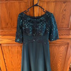 Jj’s House Custom Sized Evening Gown Sequined Floor-length Mother Of The Bride Dress, Mother Of The Bride Sequined Gown With Fitted Bodice, Fitted Sequin Mother Of The Bride Dress, Wedding Color Blue, Jjs House, House Dresses, House Dress, Wedding Color, Formal Wedding