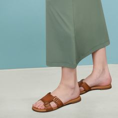 Women's brown leather double-buckle Didi slide sandal: buy on Santoni Shoes Official Boutique, luxury handcrafted shoes and accessories since 1975. Chic Brown Sandals With Tang Buckle, Chic Brown Sandals With Rectangular Buckle, Brown Mules With Tang Buckle, Brown Open Toe Footbed Sandals With Buckle Closure, Brown Mules With Buckle Closure And Single Toe Strap, Brown Open Toe Footbed Sandals With Buckle, Brown Open Toe Sandals With Buckle Closure, Brown Slip-on Slides With Buckle Closure, Santoni Shoes