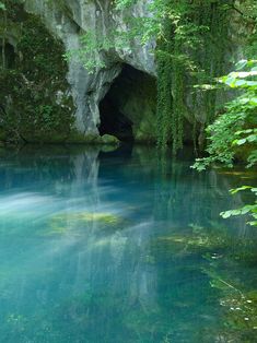 there is a cave in the middle of this river