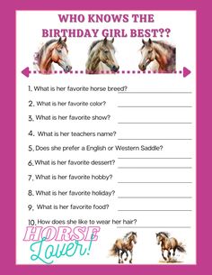 Horse Theme Birthday Party Games, Horse Party Games, Horse Birthday Party Games, Horse Birthday Party Ideas, Horse Theme Birthday Party, Horse Birthday Party, Horse Themed Party, Saddle Club, Anne Wilson