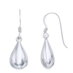 Keep it classy with these unique sterling silver puff pear drop earrings. Keep it classy with these unique sterling silver puff pear drop earrings.  Nickel free Metal: sterling silver Backings: Frenchwire Packaging: boxed Plating: rhodium Finish: polished Diameter: 29.5 mm x 9.0 mm Size: One Size. Color: White. Gender: unisex. Age Group: adult. Classic Drop Earrings With Polished Finish For Gift, Classic Teardrop Drop With Polished Finish, Sterling Silver Long Drop Teardrop Earrings For Formal Occasions, Hypoallergenic Sterling Silver Teardrop Earrings For Formal Occasions, Hypoallergenic Sterling Silver Teardrop Earrings For Formal, Hypoallergenic Sterling Silver Teardrop Earrings, Classic Teardrop Earrings In Sterling Silver With Polished Finish, Classic Sterling Silver Teardrop Earrings With Polished Finish, Classic Sterling Silver Teardrop Earrings For Everyday