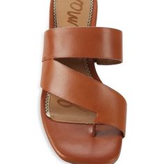 Brown Slip On Sandal With Toe Loop And Low Block Heel. Brand New In Box. Leather Upper. Sam Edelman 6m Silver Block Heel Sandals, Silver Block Heels, Strappy Sandals Gladiators, Ginger Brown, Lace Up Gladiator Sandals, Sam Edelman Sandals, Flat Gladiator Sandals, T Strap Flats, Ankle Sandals