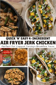 air fryer jelk chicken recipe with text overlay