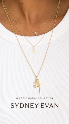 Gifts are best when personalized. Discover Sydney Evan 14k gold and diamond initial and script jewelry and find the perfect gift for everyone on your list. Jewel Wedding, Jewelry Cabinet, Crafts Kids, Initial Jewelry, Personalized Gifts For Her