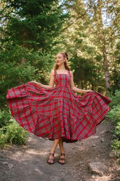 The Madonna Dress in Holiday Plaid | Women's Dresses | Chelseareece.com – Chelsea Reece Elegant Christmas Dress, Madonna Dress, Making Cookies, The Madonna, Under The Skirt, Holiday Plaid, Open Fire, Tartan Fabric, Christmas Photography