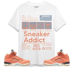 Sneaker Addict Unisex Shirt Match Jordan 5 DJ Khaled Crimson Bliss Made to match your sneakers! * SHOES NOT INCLUDED * Regular fit Runs true to size, make sure you have checked the following size chart before buying. We do not support Return/Refund if you choose the wrong type, wrong size. 100% cotton Tracking information included! The screen on your device (computers, phone, and tablet, etc.) may display different colors and saturations from the actual garment. Also, the item colors may not be Sporty Comfortable T-shirt For Streetwear, Fitted Casual T-shirt For Light Sports, Casual Sneakers With Letter Print, Sporty T-shirt For Streetwear, Sporty Comfort Fit T-shirt For Streetwear, Casual Pre-shrunk Athletic Fit T-shirt, Comfortable Sporty T-shirt For Streetwear, Casual Sneakers With Letter Print For Streetwear, Casual Letter Print Sneakers For Streetwear