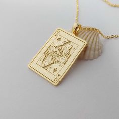 Our personalized Playing Card Necklace is a true masterpiece, featuring a carefully designed pendant that captures the essence of your favorite card suit. The charm is customized to your specifications, ensuring a one-of-a-kind piece that reflects your personal style and passion for card games. This poker pendant is made of 925 STERLING SILVER, and you also have the option to choose 18k gold plating, rose gold plating, or platinum plating over the 925 sterling silver. It measures about 25 mm(1 i Playing Cards Jewelry, Playing Card Necklace, Playing Card Jewelry, Cards Necklace, Card Necklace, Playing Card, Necklace Personalized, Bar Necklace, Deck Of Cards