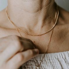 You may never take this chain off! It's so light weight and delicate, you'll love it. Choose between either 16 inches or 18 inches.  ∙ C H A I N ∙ D E T A I L S ∙  - 18k Gold Filled Ball Chain - 2.5 mm Ball Links - 16 or 18 inches -  Hypoallergenic (lead + nickel free) - Water and Tarnish Resistant ∙ G O L D ∙ F I L L E D ∙ Gold-filled components contain 100+ times more real gold than gold-plated components and are both durable and tarnish resistant. It is more affordable and accessible than sol Unique Pendant Necklace, Ball Chain Necklace, Jewelry Essentials, Gold Filled Ring, D F, Chain Design, Unique Pendant, Gold Filled Jewelry, Ball Chain