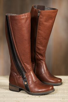 Image Extra Wide Calf Boots, Leather Boots For Women, Womens Tall Boots, Everyday Boots, Burgundy Heels, A Signature, Stylish Boots, Wide Calf Boots, Equestrian Outfits