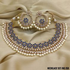 Antique Gold Jewellery, Polki Necklace Set, Jewellery Kundan, Wedding Jewellery Designs, American Diamond Jewellery, Jewelry Set Design, Instagram Jewelry, Polki Necklace, Bridal Fashion Jewelry