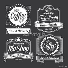 coffee shop badges and emblems