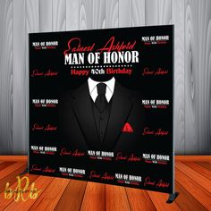 a man of honor sign on a wooden floor