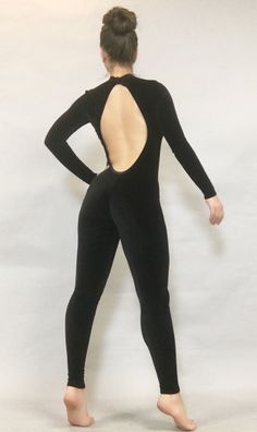 Introducing "Black Cat" – a captivating bodysuit costume tailored for dancers and circus performers.Fabric:Experience the allure of high-quality velvet Lycra with 4-way stretch – firm, flexible, and non slippery. Available in a variety of colors.Design:Immerse yourself in the sleekness of this velvet bodysuit featuring long sleeves , 1” scoop neck with snap button on the back of the neck. The open back adds an extra touch of elegance.Customization:Ready for a personalized touch? Contact me for a Fitted Backless Leotard For Party, Fitted Backless Party Leotard, Stretch Dancewear Bodysuit For Costume Party, Stretch Dancewear Bodysuit For Club, Full Length Stretch Unitard For Party, Fitted Full-length Unitard For Dance, Dancewear Unitard With Thumbholes For Dance, Fitted Party Unitard With Thumbholes, Fitted Dance Unitard With Thumbholes