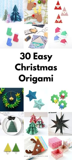 christmas origami crafts with the title overlay