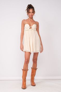 See the Drew Off White Eyelet Babydoll Cami Mini Dress at BohoPink.com! Cute off white eyelet bralette babydoll dress with cami straps. Express shipping is available! Babydoll Cami, Cami Mini Dress, Boho Pink, White Eyelet Dress, Eyelet Fabric, Mini Cami Dress, Bustier Dress, Pink Boho, Cute Sandals