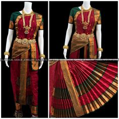 Design by Classical Dance Jewelry® ❥  Traditional Kuchipudi costume. ❥  Material - art silk ❥  Type : Traditional pant costume ❥  Size :  see below measurements ❥ ❥ ❥ ❥ ❥ Measurements: ( all the measurements approximately 1 margin buffer) ❥ ❥ ❥ PANT MEASUREMENTS: Pant Length: 33-34 inch Pant Waist: 30-31 inch Pant Hip: 33-34 ❥ ❥ ❥ BLOUSE MEASUREMENTS: Blouse length: 12 inch Blouse Shoulder length: 10 inch Blouse around Bust: 29-30 (extra margin) inch Blouse Lower Chest: 26 inch Blouse Sleeves length: 6-7 inch Blouse sleeve round: 9 - 10 inch  Set includes     ☛ Pant, Blouse, Dhavani, fans, seat bit ❇️ ❇️ ❇️ For Display purposes only, we used Jewelry. The price is only for a Dance costume. PLEASE NOTE ❥ ALL SALES ARE FINAL ✅ ❥ No Return/ No Exchange / No Cancellation! ❥ ❥❥ Disclaimer:  ❥ We Traditional Full-length Sets With Pallu, Traditional Full Length Sets With Pallu, Traditional Full-length Wear For Diwali, Full Length Traditional Wear For Diwali, Traditional Full-length Festival Wear With Pallu, Traditional Full-length Festival Sets, Full Length Traditional Wear For Navratri, Traditional Full Length Sets For Festivals, Saree Sets For Dance Festivals