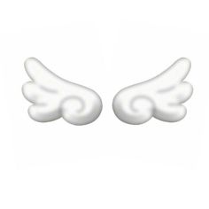 two white angel wings on a white background