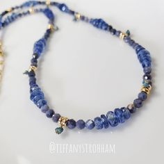 Blue Gemstone Necklace, Kyanite Necklace, Raw Blue Diamond Jewelry - Etsy Blue Diamond Jewelry, Blue Gemstone Necklace, Kyanite Necklace, Blue Gemstones, Beaded Necklaces, Blue Diamond, Atlanta Ga, Gemstone Necklace, Minimalist Fashion